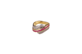 Ruby Crossover Band Ring
